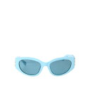 バレンシアガ Balenciaga Sunglasses BB0324SK013 Women サングラス・アイウェア Blue 55 【送料無料・関税込】