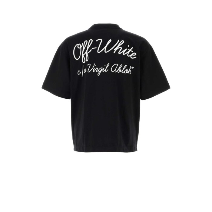 Off-White オフホワイト メンズ Tシャツ・カットソー OMAA120C99JER00D1001 Black cotton t-shirt Black L M S XL 2XL XS 3XL 【送料無料・関税込】