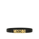 モスキーノ MOSCHINO Cinrua With Logo MD6000PP0MFG000B Men ベルト・サスペンダー Black 95 90 100 ...
