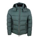 ムーレー MooRER Water resistant hooded puffer jacket BRETTSKTU0311 Men コート・ダウン Green 48 【送料無料・関税込】