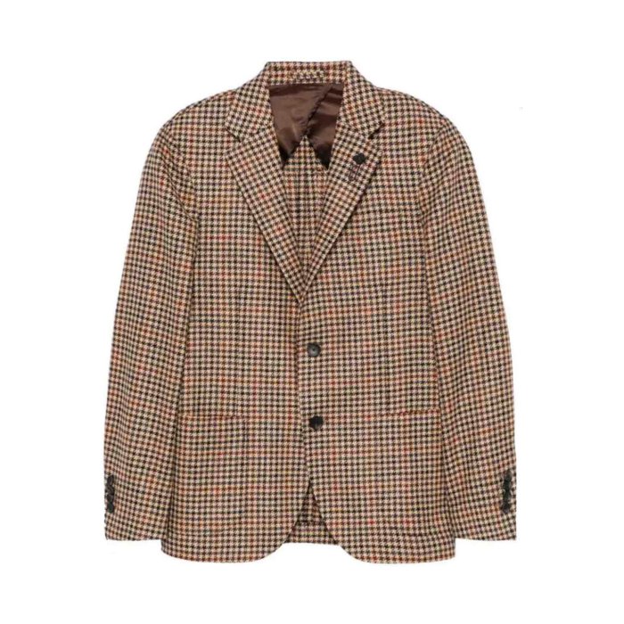 ラルディーニ LARDINI Houndstooth Jacket IV528AEIVSF63505250GR Men スーツ・ジャケット Multicolour 48 【送料無料・関税込】