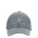 ブルネロ・クチネリ Brunello Cucinelli Logo embroidery cap M038P9850CGQ69 Men 帽子 Gray L M ...