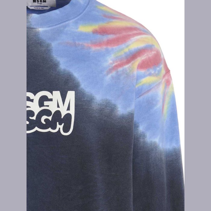 MSGM エムエスジーエム メンズ スウェット・フーディー 3440MM9823709288 Logo print tie dye sweatshirt by Burro Studio Multicolor L M S XL 【送料無料・関税込】