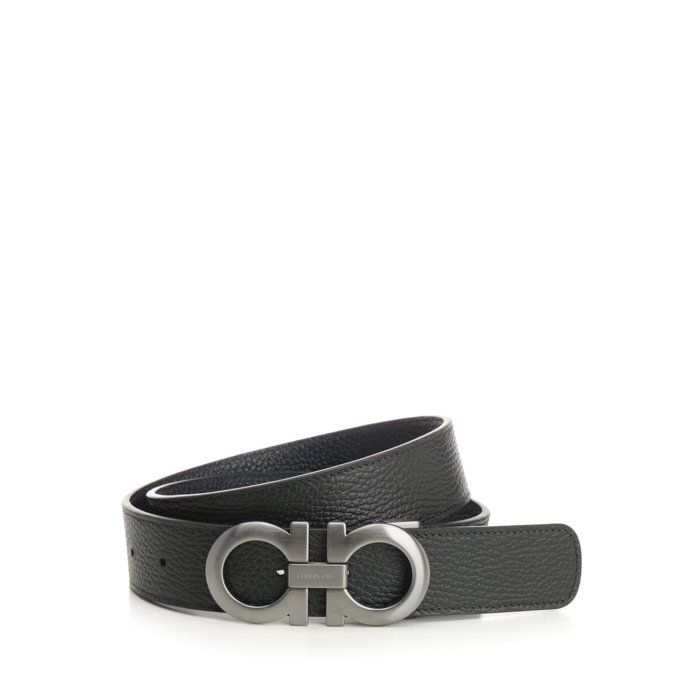 楽天Stok（ストック）フェラガモ FERRAGAMO Reversible and adjustable Gancini belt 675542776307180 Men ベルト・サスペンダー Black 100 105 110 85 90 95 115 120 70 75 80 【送料無料・関税込】
