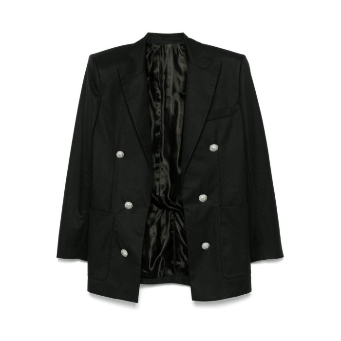 バルマン Balmain Cotton Blazer EH1SG165CF740PA Men スーツ・ジャケット Black 48 50 【送料無料・関税込】