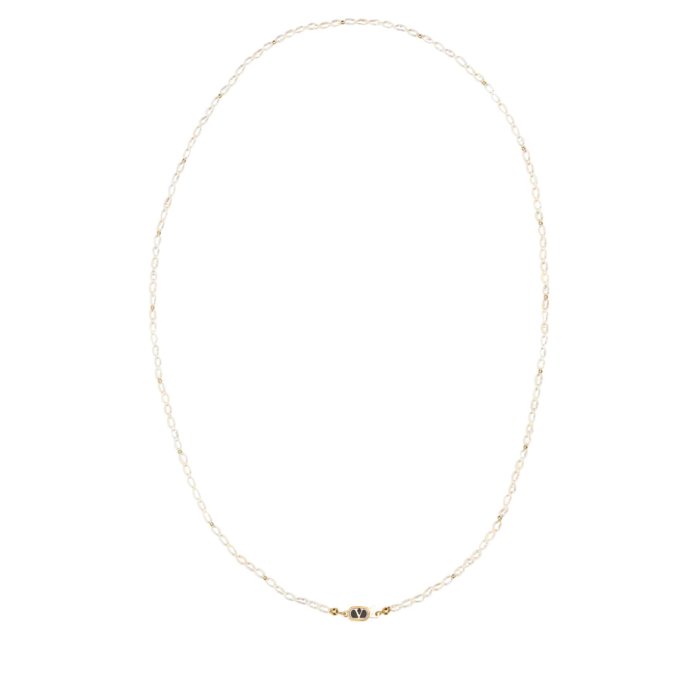 【楽天ブラックフライデー最大80%OFF+P2倍~】Valentino Garavani ヴァレンティノ レディース ネックレス 6W2J0Y02LEKQYL Pearls Ovalette necklace White onesize 【送料無料・関税込】