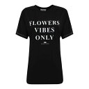 エリザベッタ フランキ Elisabetta Franchi Jersey T-Shirt With Print And Satin Bands MA03051E2110 Women Tシャツ・カットソー Black 48 44 46 40 42 38 【送料無料・関税込】