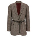 ブルネロ・クチネリ Brunello Cucinelli Houndstooth blazer MV4047398C007 Women スーツ・ジャケット Brown IT38 IT40 IT42 IT44 【送料無料・関税込】(4)