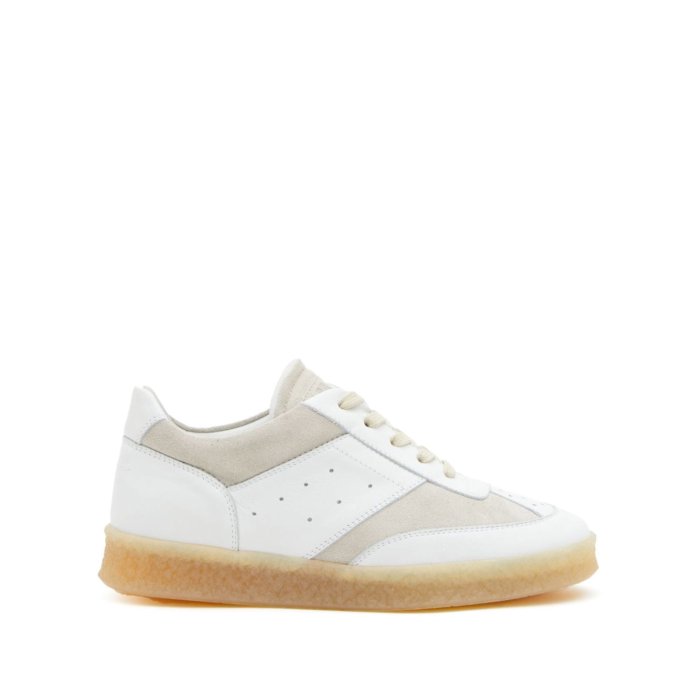 MM6 Maison Margiela エムエムシックス レディース スニーカー S59WS0212P0673T1003 MM6 Maison Margiela Sneakers White Light and natural 371/2 381/2 38 36 37 39 40 【送料無料・関税込】