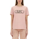マイケル・マイケル・コース MICHAEL MICHAEL KORS T-SHIRT WITH LOGO MS551SC491990ROSEWATERWSH Women Tシャツ・カットソー PINK M S XS L 【送料無料・関税込】(4)