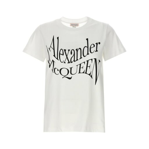 アレキサンダー・マックイーン Alexander McQUEEN Logo print t-shirt 781403QZALT0900 Women Tシャツ・カットソー White/Black IT38 IT40 IT42 IT44 IT46 38 40 42 44 【送料無料・関税込】 アレキサンダー・マックイーン Alexander McQUEEN Logo print t-shirt 781403QZALT0900 Women Tシャツ・カットソー White/Black IT38 IT40 IT42 IT44 IT46 38 40 42 44 【送料無料・関税込】