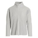 オムプリッセ イッセイ ミヤケ HOMME PLISS? ISSEY MIYAKE 'Basics' cardigan HP56JL54011 Men ニット・セーター・カーディガン Gray 2 3 4 【送料無料・関税込】