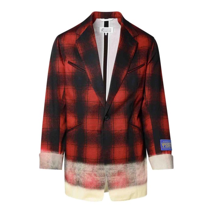 メゾン マルジェラ Maison Margiela Red Cotton Blazer S50BN0515M35005001S Men スーツ・ジャケット Red 48 【送料無料・関税込】