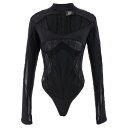 ミュグレー MUGLER 'multi-layer lingerie' bodysuit 24P1BO0231842B99N1 Women ボディスーツ Bla...