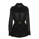 フェラガモ FERRAGAMO Semi-transparent wool jacket 0758952NERO Women カジュアルジャケット・ベスト Bl...