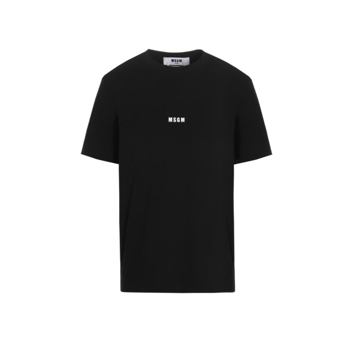 【楽天ブラックフライデー最大80%OFF+P2倍~】MSGM エムエスジーエム レディース Tシャツ・カットソー 2000MDM50020000299 Logo t-shirt Black XS S M L XL 2XS 【送料無料・関税込】