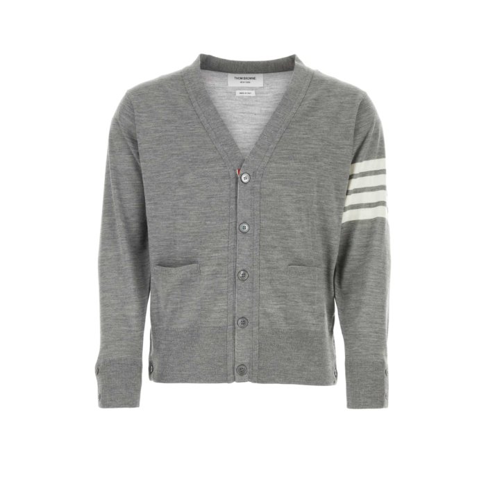 Thom Browne トム・ブラウン メンズ ニット・セーター・カーディガン MKC002AY1014058 Grey wool cardigan Grey 3 2 1 4 5 0 【送料無料・関税込】