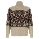 ブルネロ・クチネリ Brunello Cucinelli 'Geometric Jacquard' sweater MRI505403CPW29 Men ニット...
