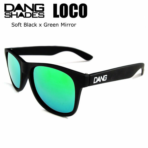 [正規品 無料ラッピング可]dangshades サングラス LOCO Soft Black X Green Mirror vidg00111 ホワイトロゴ　ダンシェイディーズサングラス トイサングラス 宅急便コンパクト対応【K1】【s08】【s7】