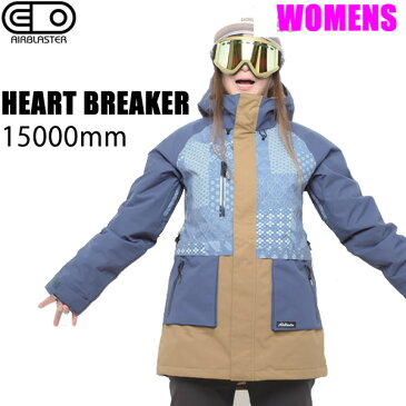 処分価格！！エアブラスター ウェア　レディース　ジャケット 18-19　HEARTBREAKER JACKET　/　NAVY JAPANACANA　グレイシャー AIR blaster ウエア　 スノーボード ウェア レディース　【C1】【s3】【s3】