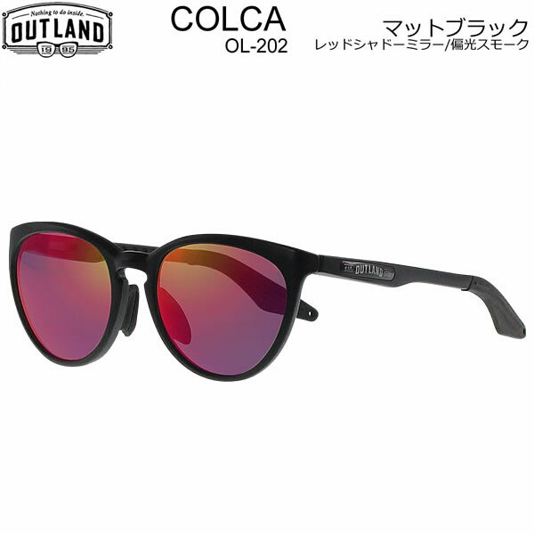 [正規品 無料ラッピング可]OUTLAND サングラス COLCA マットブラック MBK レッドシャドーミラー×偏光ス..