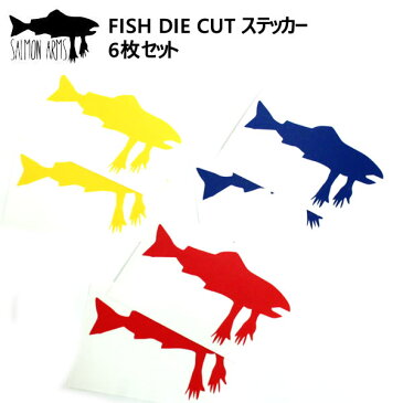 スノーボード ステッカー SALMON ARMS FISH DIECUT ステッカー 6枚セットA サーモンアームズ ステッカー【ネコポス便・コンパクト便可能】【C1】【s9】