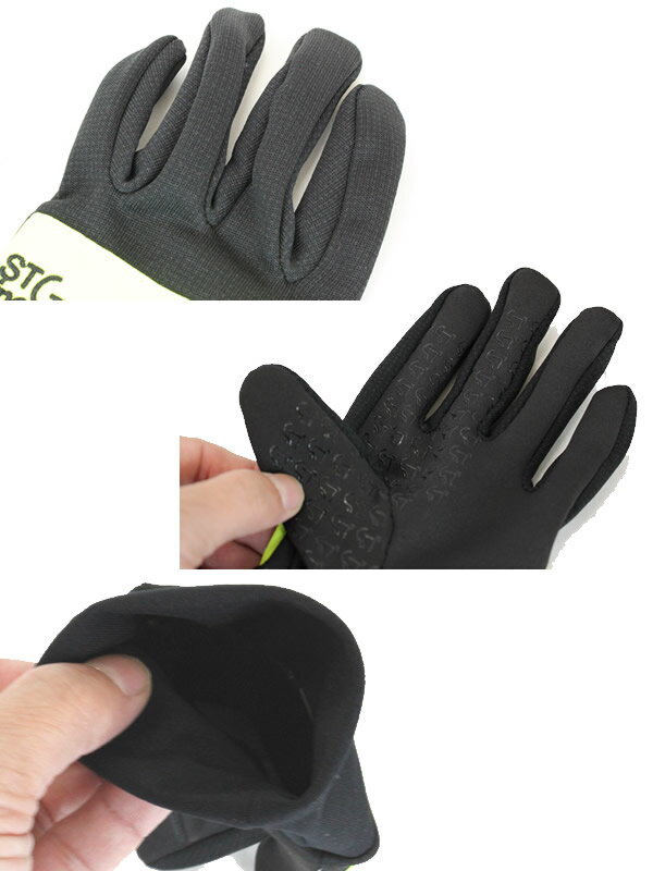 ポーラテック　グローブ 5本指 ST LINE byアシュラム 　POLARTEC GLOVE　/ ブラッ...