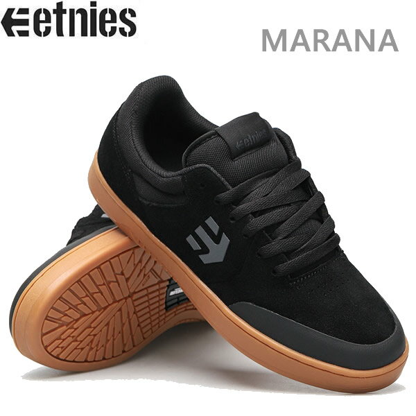 　エトニーズ スニーカー マラナ MARANA MICHELIN / BLACK/DARK GREY/GUM etnies シューズ スケートボードシューズ スケシュー