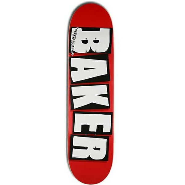 【27日9:59まで★3000円以上で300円OFFクーポン】スケボー ベイカー BAKER デッキ単品 BLAND LOGO RED WHITE 8.0x31...