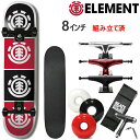 スケボー コンプリート エレメント 8.0x31.9インチ ELEMENT TEAM QUADRANT 選べるトラック ウィールカラー スケートボード 完成品【s0】