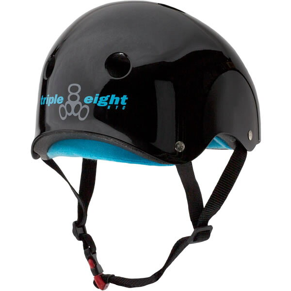 スノーボードSTOMPのトリプルエイト ヘルメット TRIPLE EIGHT THE CERTIFIED SWEATSAVER BLACK GLOSSY TRIPLE8 888 子供～大人まで スケボー,自転車,インライン【C1】【s7】｜アングル2