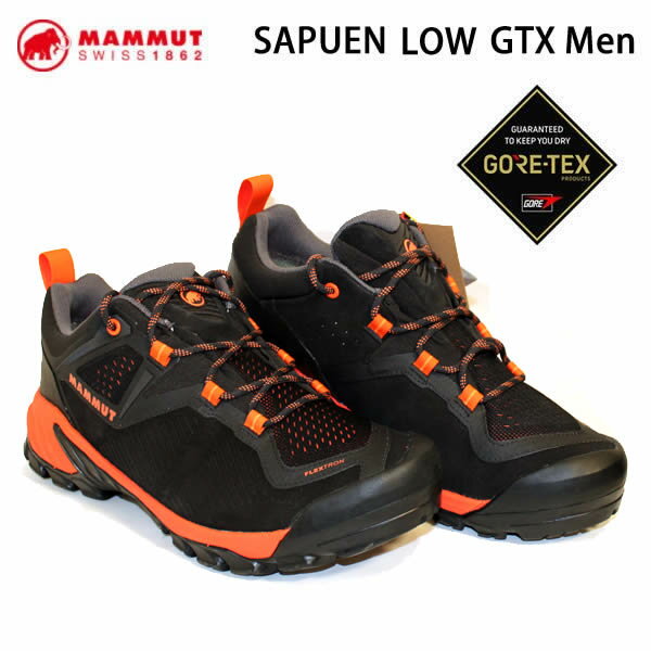 　マムート シューズ サプエン ゴアテックス 防水 MAMMUT GORE TEX SAPUEN LOW GTX Men / black-hot red 日本正規品