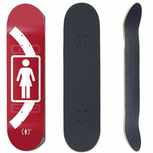 ガール スケボーデッキ単品 GIRL RED SERIES ANDREW BROPHY (赤)8.0x31.5インチ（デッキテープ サービス）girl skateboards スケートボード【s4】