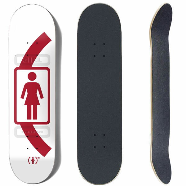 ガール スケボーデッキ単品 GIRL RED SERIES SEAN MALTO 白 8.0x31.5インチ デッキテープ サービス girl skateboards スケートボード【s1-2】