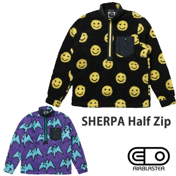 【マラソン期間★3000円以上で300円OFFクーポン】処分価格 エアブラスター Mサイズのみ SHERPA HALF ZIP / フリースジャケット AIR blaster スノーボード アパレル ウェア メンズ インナー ミッ…