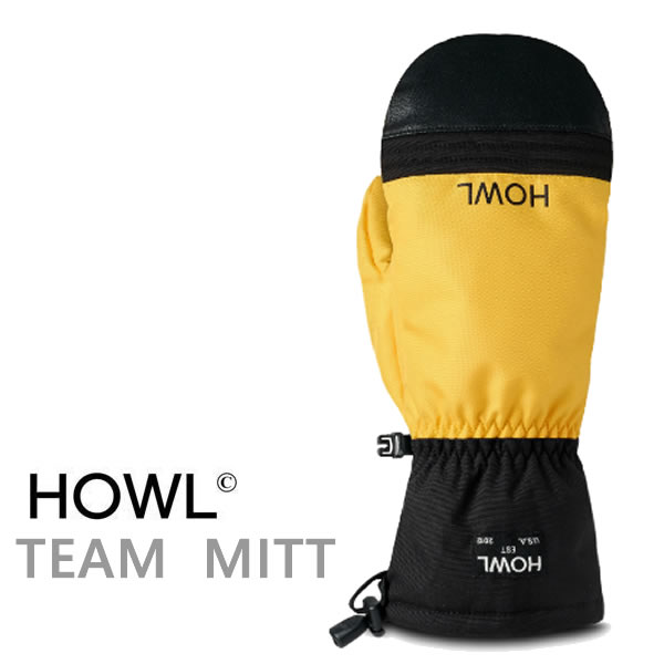 処分価格！！スノーボード グローブ ミトン HOWL グローブ TEAM MITT / BANANA（22-23 2023）ハウル スノボ 手袋 メンズ レディース【C1】【s6】