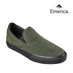 エメリカ スニーカー EMERICA WINO G6 SLIP ON(ワイノ スリッポン) OLIVE / BLACK スケボーシューズ スケートボード 靴 emerica【s2】