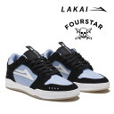 ラカイ スニーカー LAKAI FOURSTAR TELFORD LOW LIGHT (テルフォード) BLUE-BLACK SUEDE カップソール スケボー シューズ スケシュー【s0】