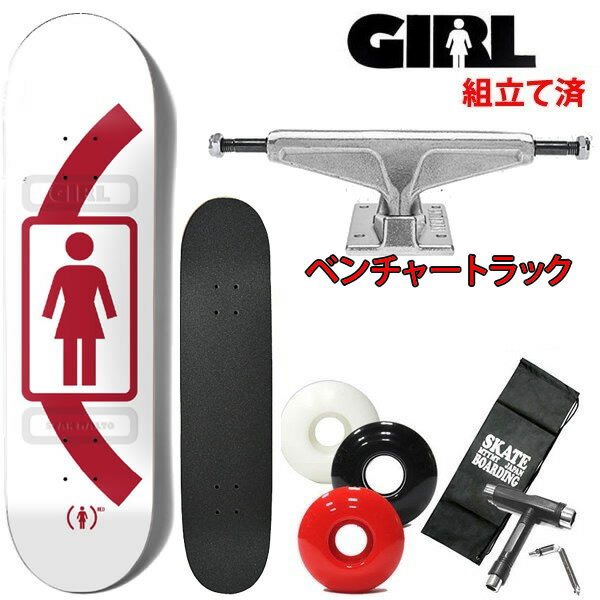 スケボーコンプリート ガール ベンチャートラックセット GIRL (RED)SERIES SEAN MALTO 8.0 x 31.5インチ girl skateb…