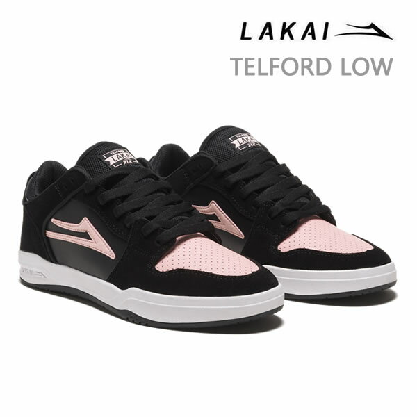 ラカイ スニーカー LAKAI TELFORD LOW BLACK/PINK SUEDE テルフォード ラカイ スケシュー【s7】