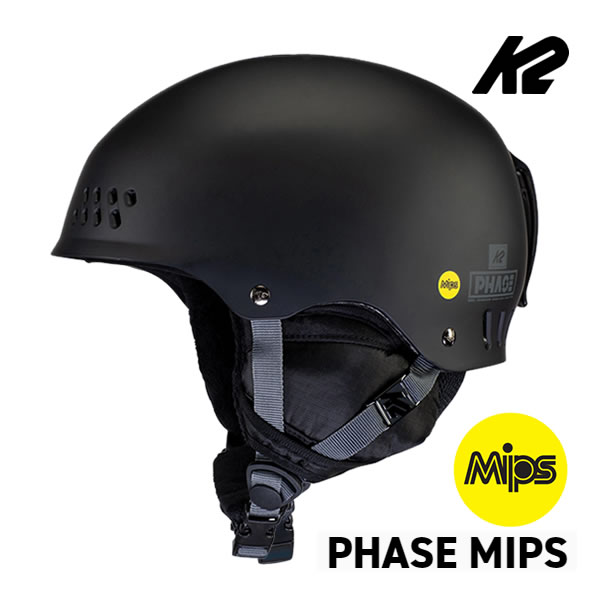 K2 ケーツー スノーヘルメット 2024 PHASE MIPS Black フェーズ ミップス S200800601 K2 HELMET 23-24 スキー＆スノーボード ヘルメット スノー用品 ダイヤル式【C1】【s1】