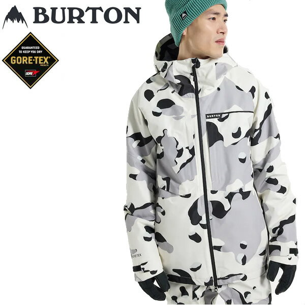 バートン 23-24 スノーボードウェア メンズ ●XLサイズのみ 　ゴアテックス ジャケット　GORETEX PILLOWLINE -jacket / Stout White Cookie Camo GORE-TEX BURTON【スノーボード・ウエア・スノボー用品】【C1】【s7】