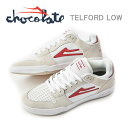 ラカイ スニーカー LAKAI × CHOCOLATE TELFORD LOW WHITE / RED SUEDE ラカイ スケシュー スケートボードシューズ【C1】【s0】