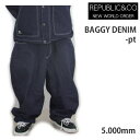 REPUBLIC リパブリック スノーボード ウェア BAGGY DENIM -pant / INDIGO ワイド 太い パンツ (2025,24-25) スノーボード 【C1】【s5】
