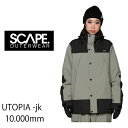 SCAPE エスケープ スノーボードウェア 24-25 UTOPIA -jacket ジャケット/ LIGHT KHAKI BLACK (2024-2025) ...