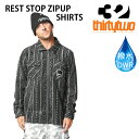 THIRTYTWO 32 24-25 スノーボードウェア メンズ 撥水アパレル REST STOP ZIP UP SHIRT / BLACK-CHARCOAL ...