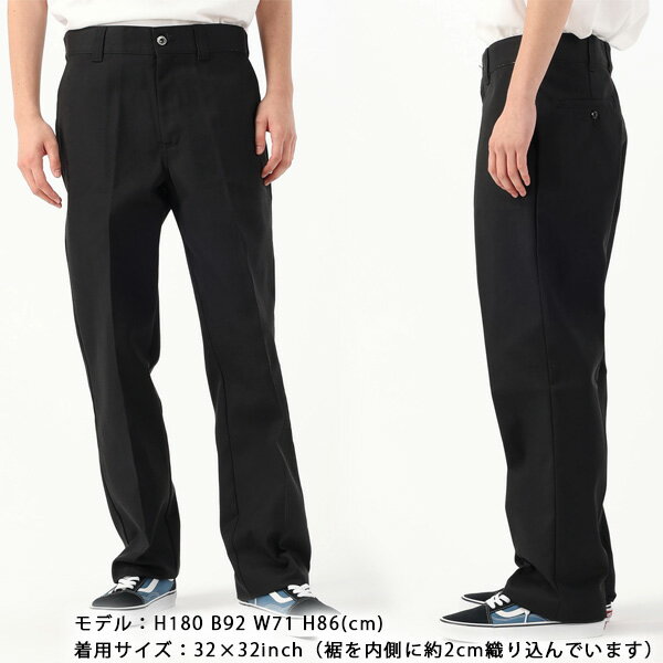 ディッキーズ スケートボーディング ツイルパンツ レギュラーフィット ブラック Dickies SKATEBOARDING【s7】