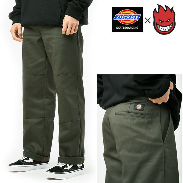 ディッキーズ×スピットファイア ダブルニーパンツ / オリーブグリーン (A865R) Dickies x Spitfire【s5】