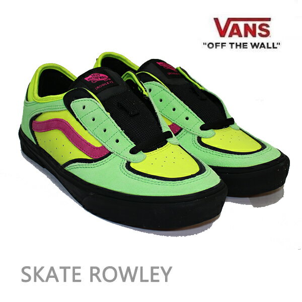 樂天商城 - 【6/10まで★3000円以上で300円OFFクーポン】バンズ VANS SKATE ROWLEY / NEON PINK-GREEN ( VN000DA24GO )　ロウリー ヴァンズ スニーカー スケボーシューズ【s1】