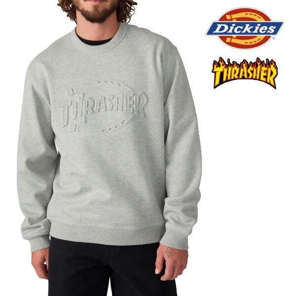 ディッキーズ×スラッシャー コラボ スウェット / 杢 グレー DICKIES x THRASHER【s9】